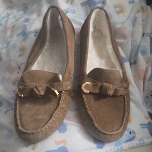 Cole Haan Tan Suede Moccasins